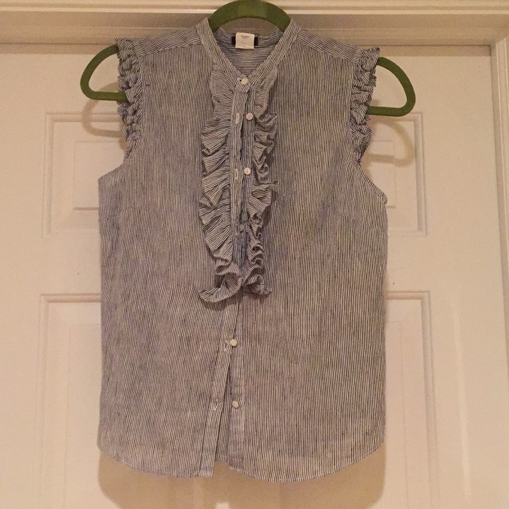 J Crew linen sleeveless top
